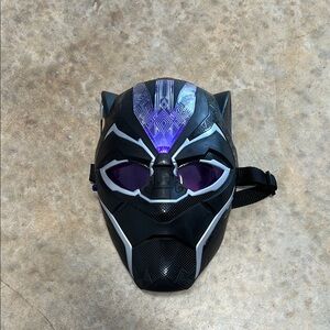 Black Panther Mask with Purple Accents